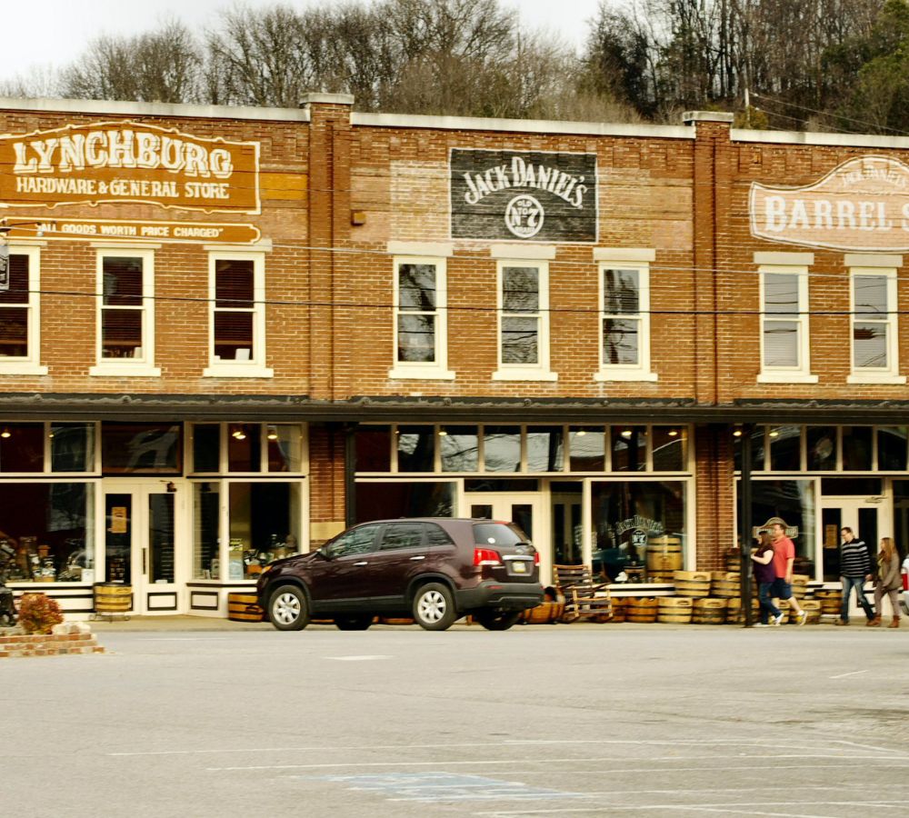 1913 commercial block on the courthouse square, Lynchburg TN